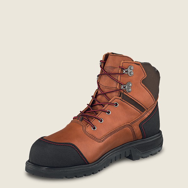 Red Wing Safety Bot Erkek - Brnr Xp - 6-Inch Waterproof Toe - Kahverengi/Siyah - 25XINZHOC